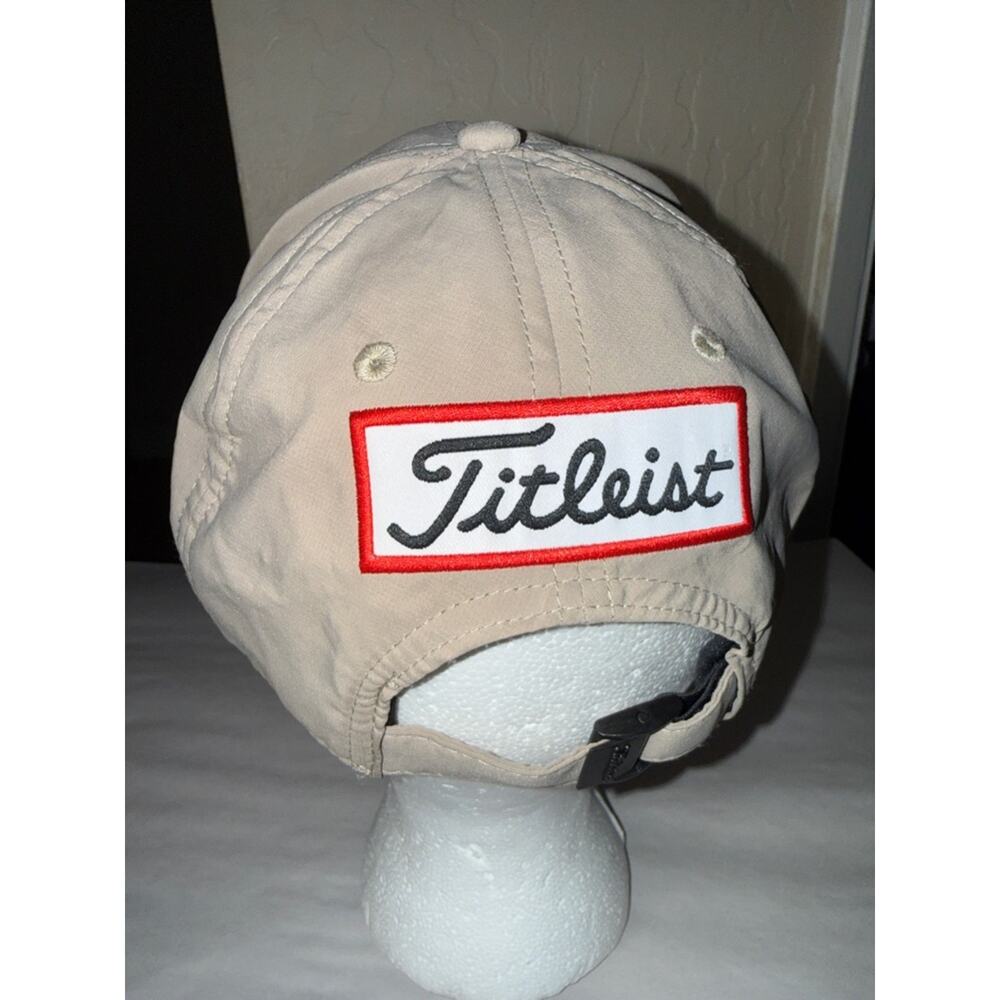 Titleist Adult Tour Performance Golf Hat tan with white embroidery logo - Picture 2 of 8